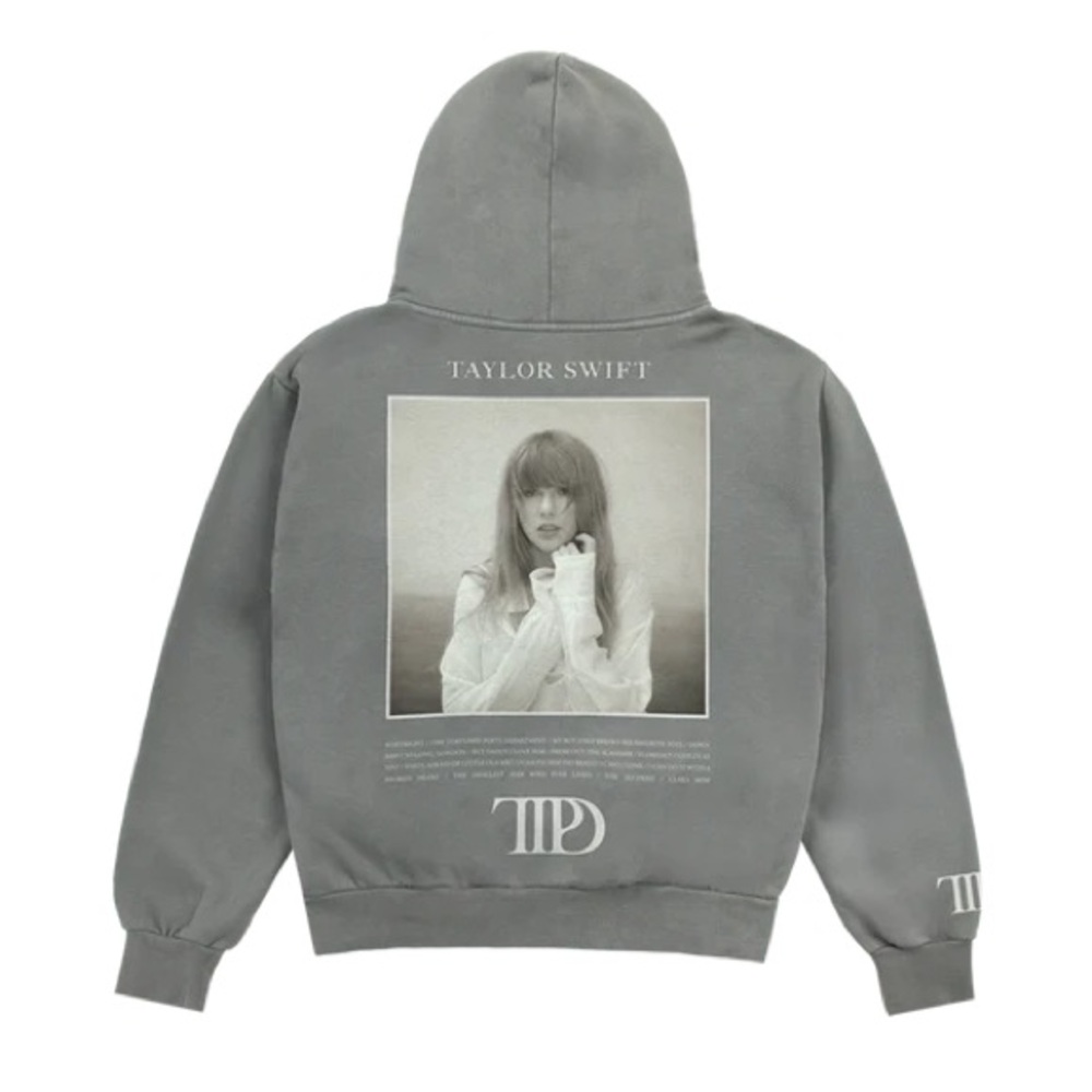TAYLOR SWIFT • TTPD GRAY HOODIE (L)
